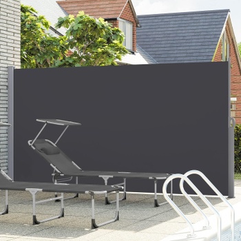 Bočná markíza GY184BP02, 180 x 400 cm, hliníková, šedá - N