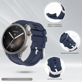 SenMore 3dílný silikonový náramek kompatibilní s Amazfit Balance, nastavitelné voděodolné náhradní
