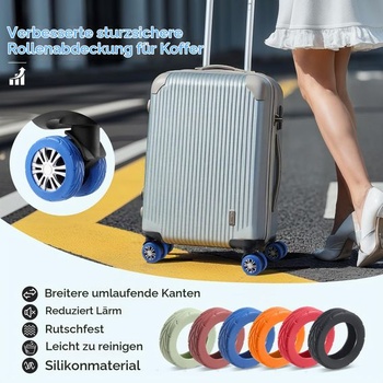 8dielne silikónové chrániče kolies kufrov, cestovné príslušenstvo, modré