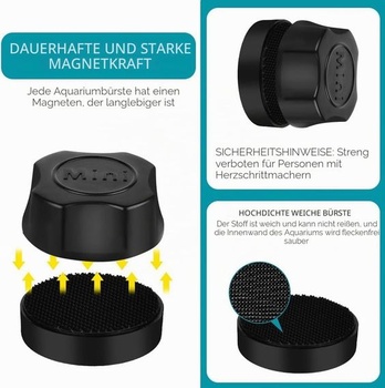 Flintronic magnetická kefa do akvária, plávajúci čistiaci nástroj, čistič akváriového skla,