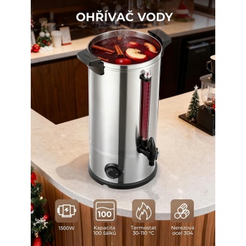 Stolný výčapník horúcich nápojov W10MS02-E1, 10 l, 1500 W, strieborný - B