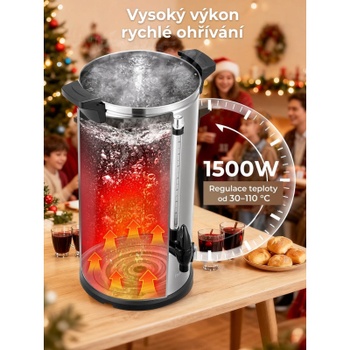 Stolný výčapník horúcich nápojov W10MS02-E1, 10 l, 1500 W, strieborný - B