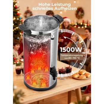 Stolný výčapník horúcich nápojov W10MS02-E1, 10 l, 1500 W, strieborný - B