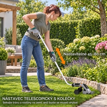 Akumulátorové nožnice na živý plot NOE-20ET-7, 7,2 V, 2 Ah, sivá - N