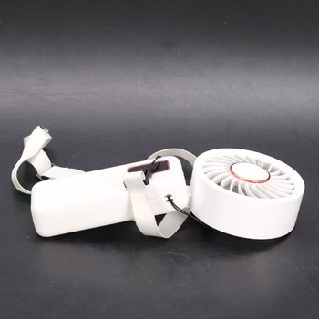Ruční ventilátor Ajgvq LED 6000mAh USB bílá