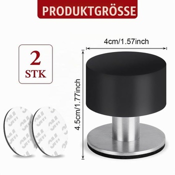 Flintronic samolepiaca podlahová zarážka, 2 kusy Nerezová samolepiaca podlahová zarážka, samolepiaca
