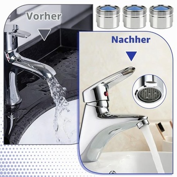 6 kusů perlátorů M18, vnější závit 18 mm, pro vodovodní baterie, perlátory M18 s těsnicím kroužkem,