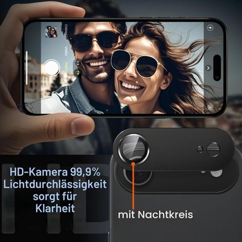 Ochranný kryt displeja JETech pre fotoaparát JETech pre iPhone Air, čierny, 1 kus pre iPhone Air,
