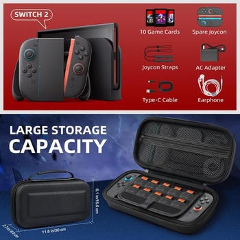 Pouzdro TiMOVO pro Nintendo Switch 2 (2025), velké ochranné pevné pouzdro pro přenášení Switch 2,