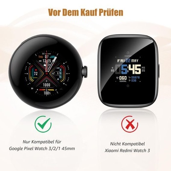 Ochranné tvrdené sklo Bodyguard pre displej s filmom Google Pixel Watch 4/3/2/1 (2 ks) 45 mm