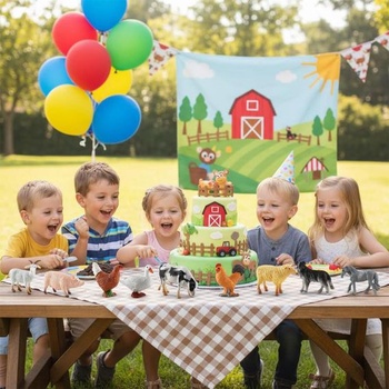 12dielna sada farmárskych zvierat, minifigúrky zvierat ako darčeky k narodeninám, dekorácia do izby,
