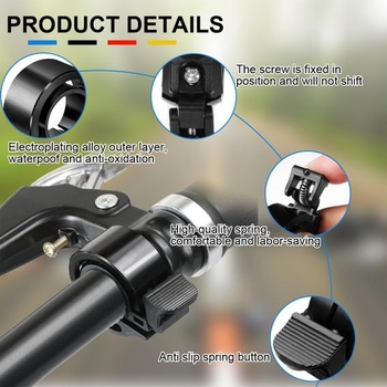 Inovatívny zvonček na bicykel z hliníkovej zliatiny pre riadidlá 22-22,8 mm - mini zvonček pre horské bicykle,