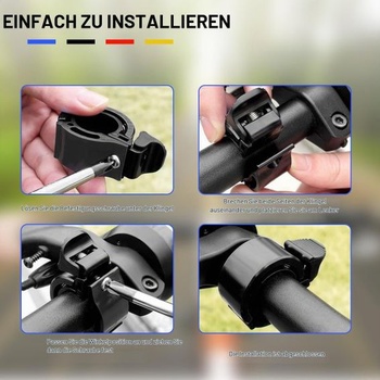 Inovatívny zvonček na bicykel z hliníkovej zliatiny pre riadidlá 22-22,8 mm - mini zvonček pre horské bicykle,