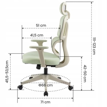 Ergonomická kancelárska stolička s podnožkou BS5WG-F2, 2D opierka hlavy, šedá - N