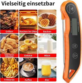 Digitálny teplomer na mäso DOQAUS, kuchynský teplomer, okamžité odčítanie za 3 sekundy, teplomer na