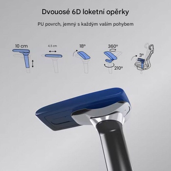 Ergonomická kancelárska stolička BS12B-PRO-V3, nosnosť 136 kg, čierna - N