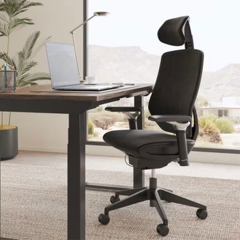 Ergonomická kancelárska stolička BS12B-PRO-V3, nosnosť 136 kg, čierna - N