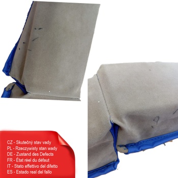 Skladacia gymnastická kladina FH10069BL, 240 cm, semišový poťah, modrá - A