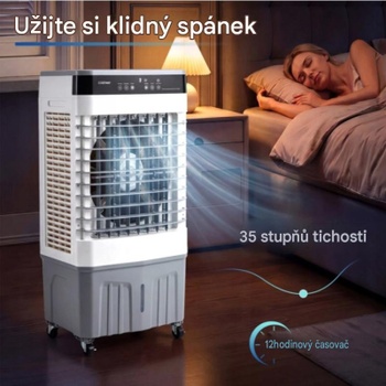 Prenosná klimatizácia 3v1 ES10674DE-WH, s 20 l nádržou, 60 dB, bielo/sivá - B