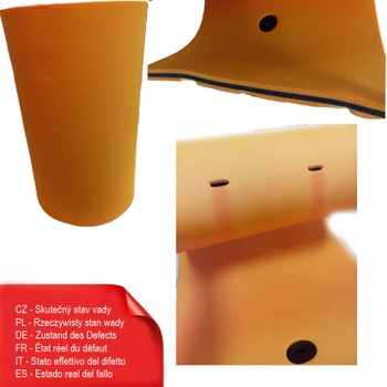 Plávajúca vodná podložka 972434101, trojvrstvová, 220 x 90 cm, nosnosť až 100 kg, oranžová - B