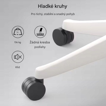 Ergonomická kancelárska stolička BS14G-EU, so sieťovaným operadlom, bielo/šedá - B