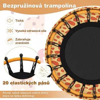 Detská trampolína s madlom a žirafou TW10147OR, Ø 71 cm, viacfarebná - B