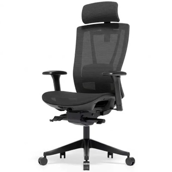 Ergonomická kancelárska stolička BS14B-M1, sieťové operadlo, čierna - B