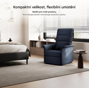 Elektrické polohovacie kreslo s nastaviteľným operadlom X1DG-EUV2, tmavo šedé - N