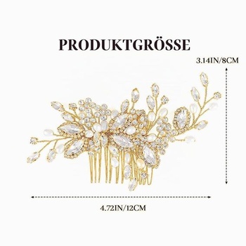 Svadobné vlasové doplnky, krištáľové perlové plesové svadobné šperky, elegantné svadobné vlasové