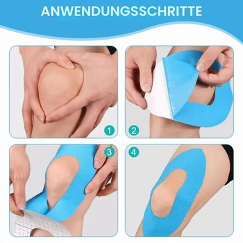15 kusů předřezaných kolenních pásek – kineziologická páska na kolena pro úlevu od bolesti a