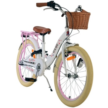 Dievčenské kolo Blossom N3, 20 palcov, 3 rýchlosti, predný košík, bielo/ružové - B