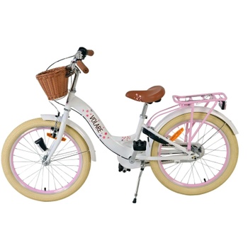 Dievčenské kolo Blossom N3, 20 palcov, 3 rýchlosti, predný košík, bielo/ružové - B