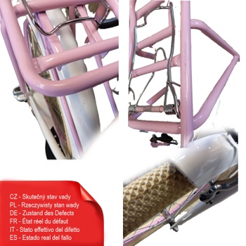 Dievčenské kolo Blossom N3, 20 palcov, 3 rýchlosti, predný košík, bielo/ružové - B