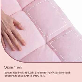 Skladacie podlahové kreslo s nastaviteľným operadlom HV11060BT-DF, 51 x 60 x 49,5 cm, svetlo ružová -