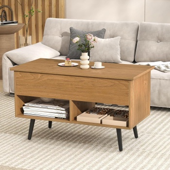 Konferenčný stolík s výklopnou doskou RD98644, 80 x 40 x 44,5-58 cm, prírodný - B