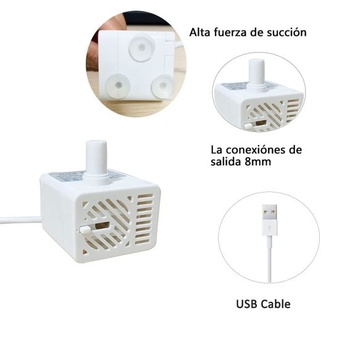 Mini vodné čerpadlo, USB, vodotesné, 200 l/h, 1,5 W, pre domácich miláčikov, akvárium, jazierko a