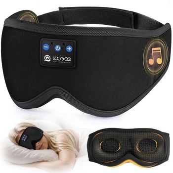 Bluetooth maska ​​na spanie LOVE EYE na spanie na boku, ultra ploché slúchadlá, tmavo modrá