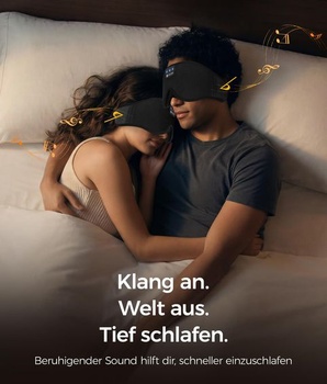 Bluetooth maska ​​na spanie LOVE EYE na spanie na boku, ultra ploché slúchadlá, tmavo modrá