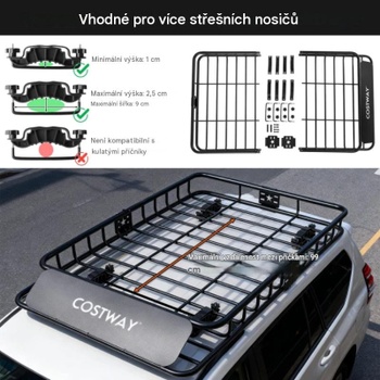 Strešný nosič s vodotesnou taškou AT6279, 425 l, 130 x 91 x 17 cm, čierno/oranžový - B