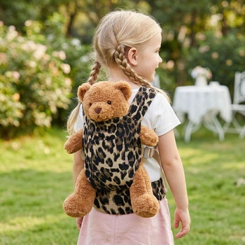 Menčestrový nosič bábik pre deti, leopardí vzor