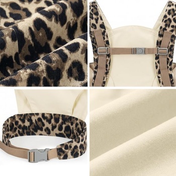 Menčestrový nosič bábik pre deti, leopardí vzor