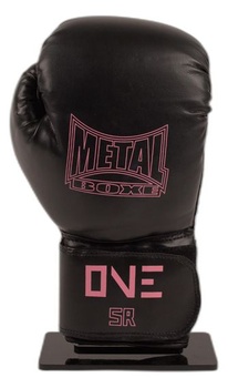 Boxerské rukavice Metal Boxe One pre začiatočníkov, čierne/ružové, juniorské