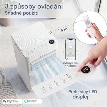 Mobilná klimatizácia FP11193DE-WH, 9000 BTU, do 42 m², biela - B