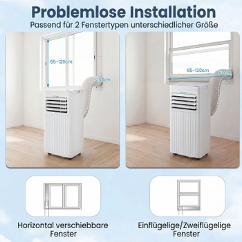 Mobilná klimatizácia FP11193DE-WH, 9000 BTU, do 42 m², biela - B