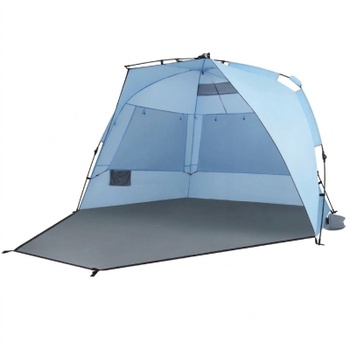 Plážový stan pre 3-4 osoby NP12652, 278 x 140 x 142 cm, modro/sivý - B
