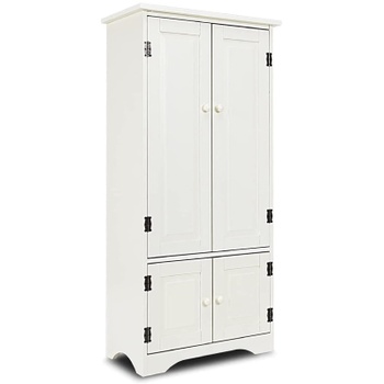 Vysoká úložná skriňa s 2 nastaviteľnými policami LA90061ALDER2, 59 x 32 x 123 cm, biela - B