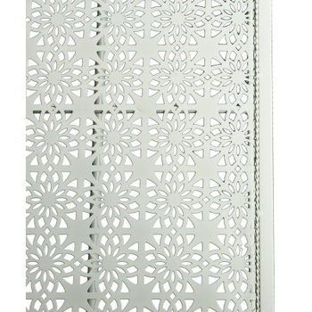 Zahradní lavice Lascar, kov, 95 x 120 x 48 cm, bílá - B