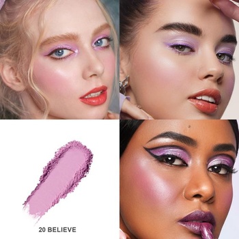 Oulac Purple Pink Blush Make-up, dlhotrvajúci líčidlový púder s odtieňom ruže, vodeodolný a