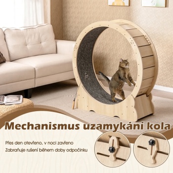 Mačacie bežecké koleso PV10291NA, 101 x 35 x 106 cm, prírodné - B