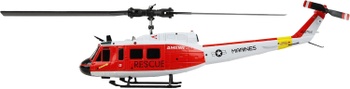RC vrtuľník UH-1 Marine, 6 kanálov, gyroskop 6G/3D, RTF, bielo/červený - B